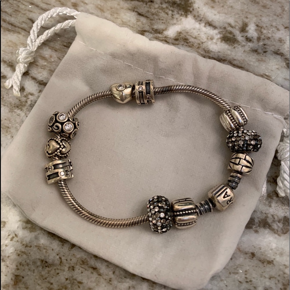 ** SOLD** Authentic Pandora Bracelet with charms